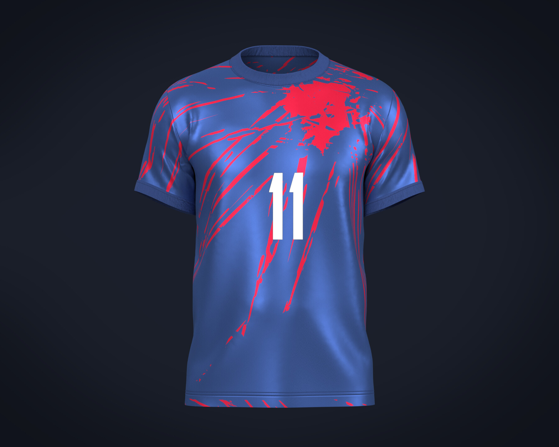 Football Kit Player Shirt Soccer Blue and Red Download and Buy Now