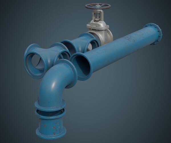 ArtStation - Industrial Pipes 6B | Game Assets