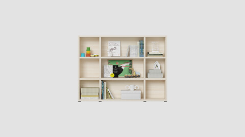 Sam bookshelf 3-tier 160cm construction