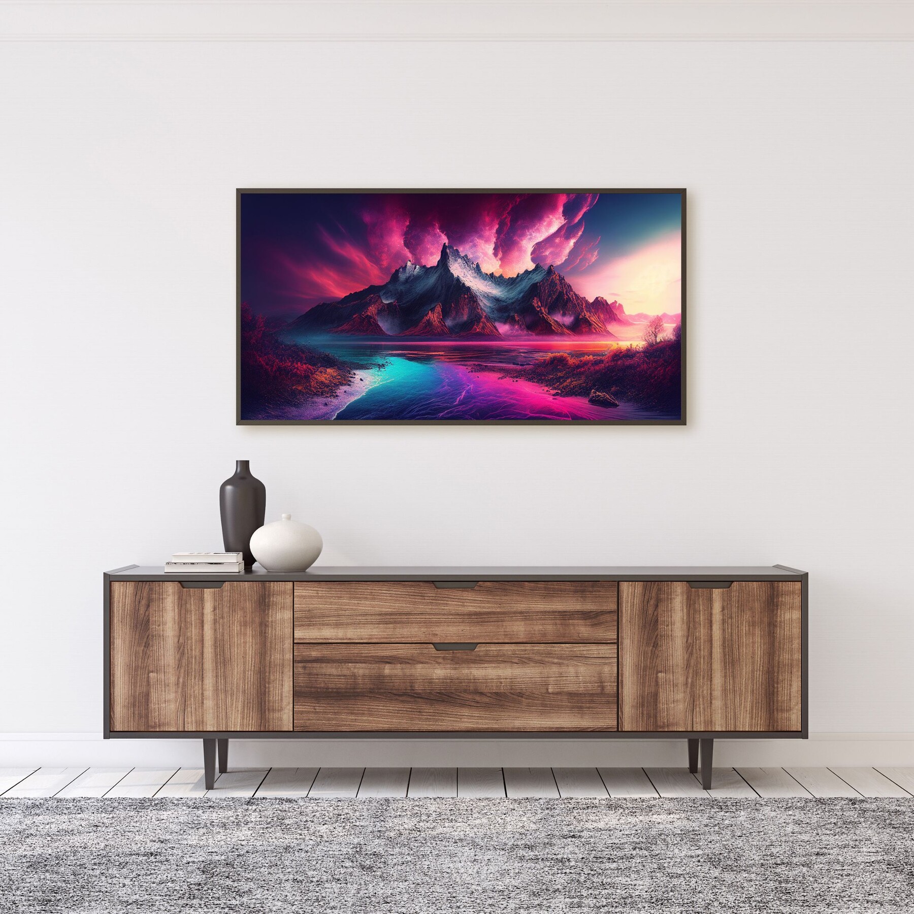 ArtStation Original Landscape Painting Abstract Mountain, Decor