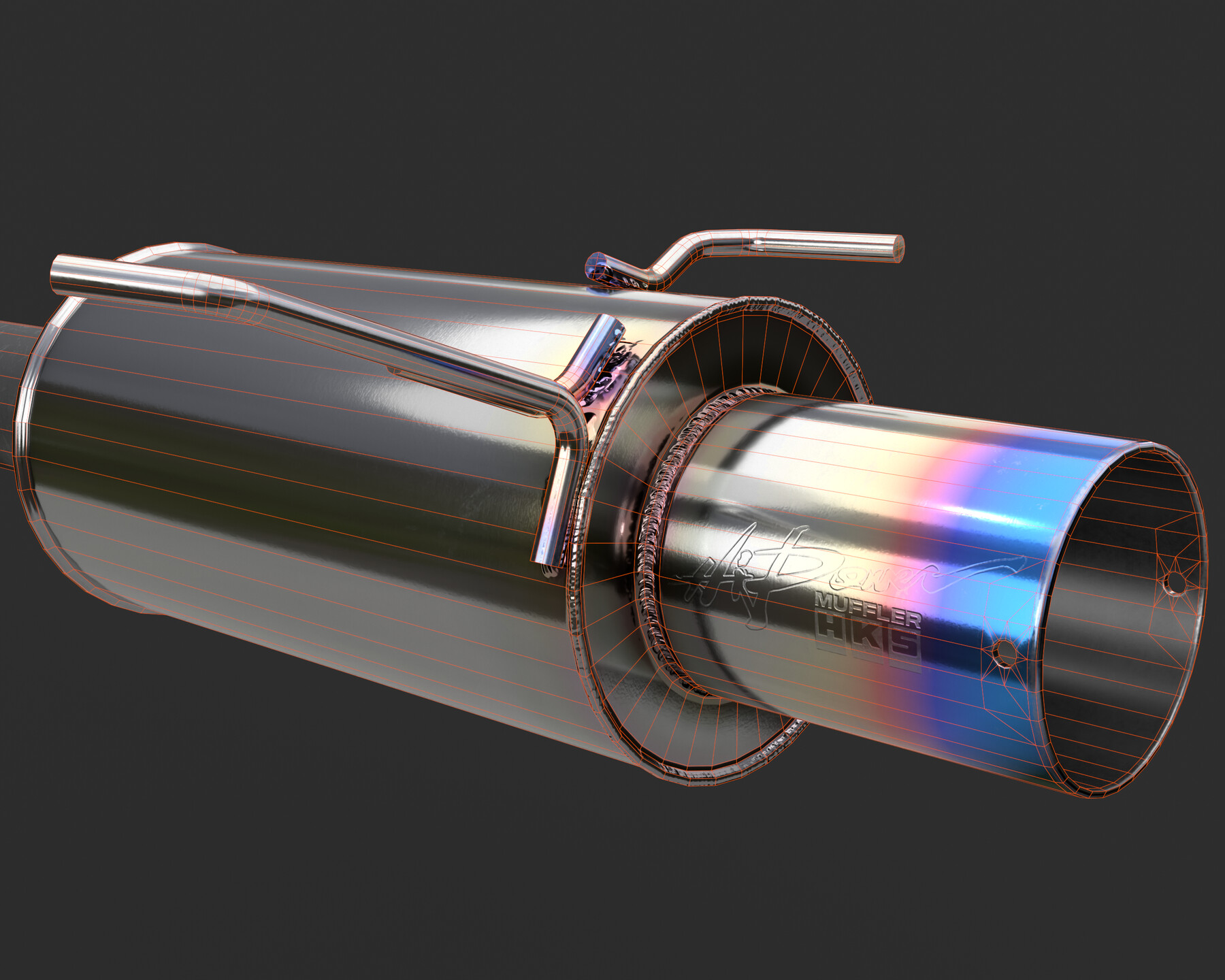 ArtStation HKS HiPower Muffler Game Assets
