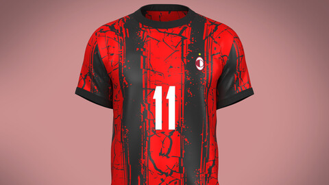 Soccer Football Fire Red color Jersey Player-11