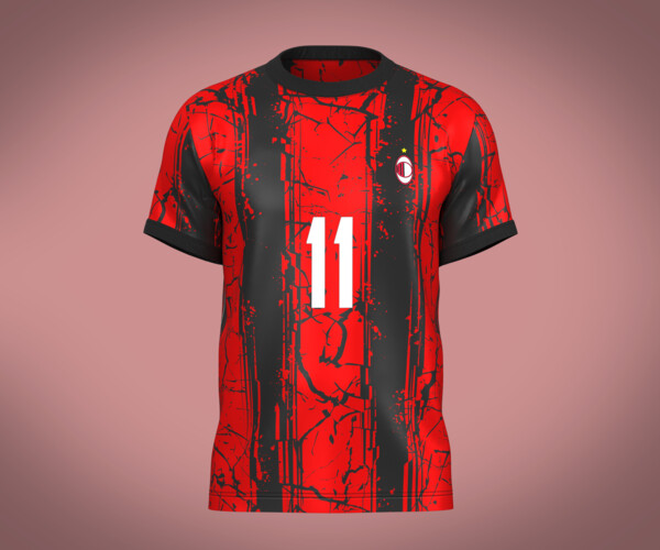 ArtStation - Soccer Black Jersey Player-04