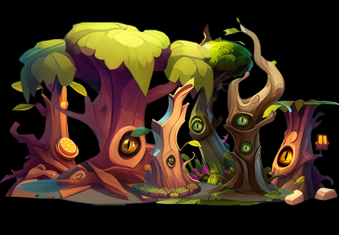 ArtStation - Stylized Tree pack | Game Assets