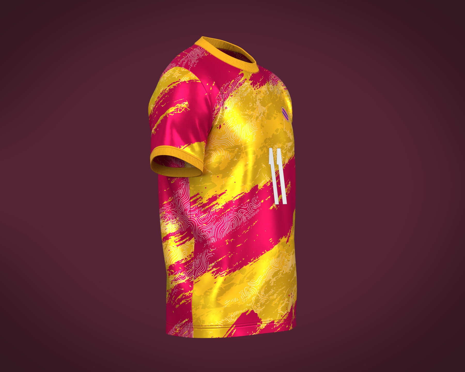 ArtStation Soccer Football Magenta And Yellow Jersey