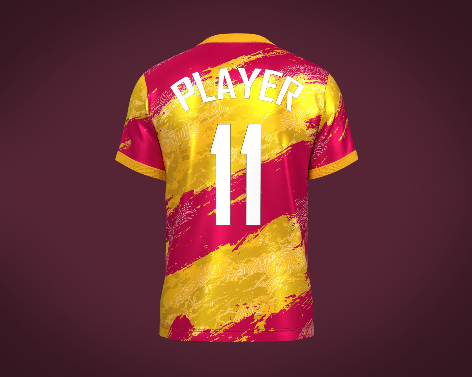 ArtStation - Soccer Football Magenta and Yellow Jersey Player-11