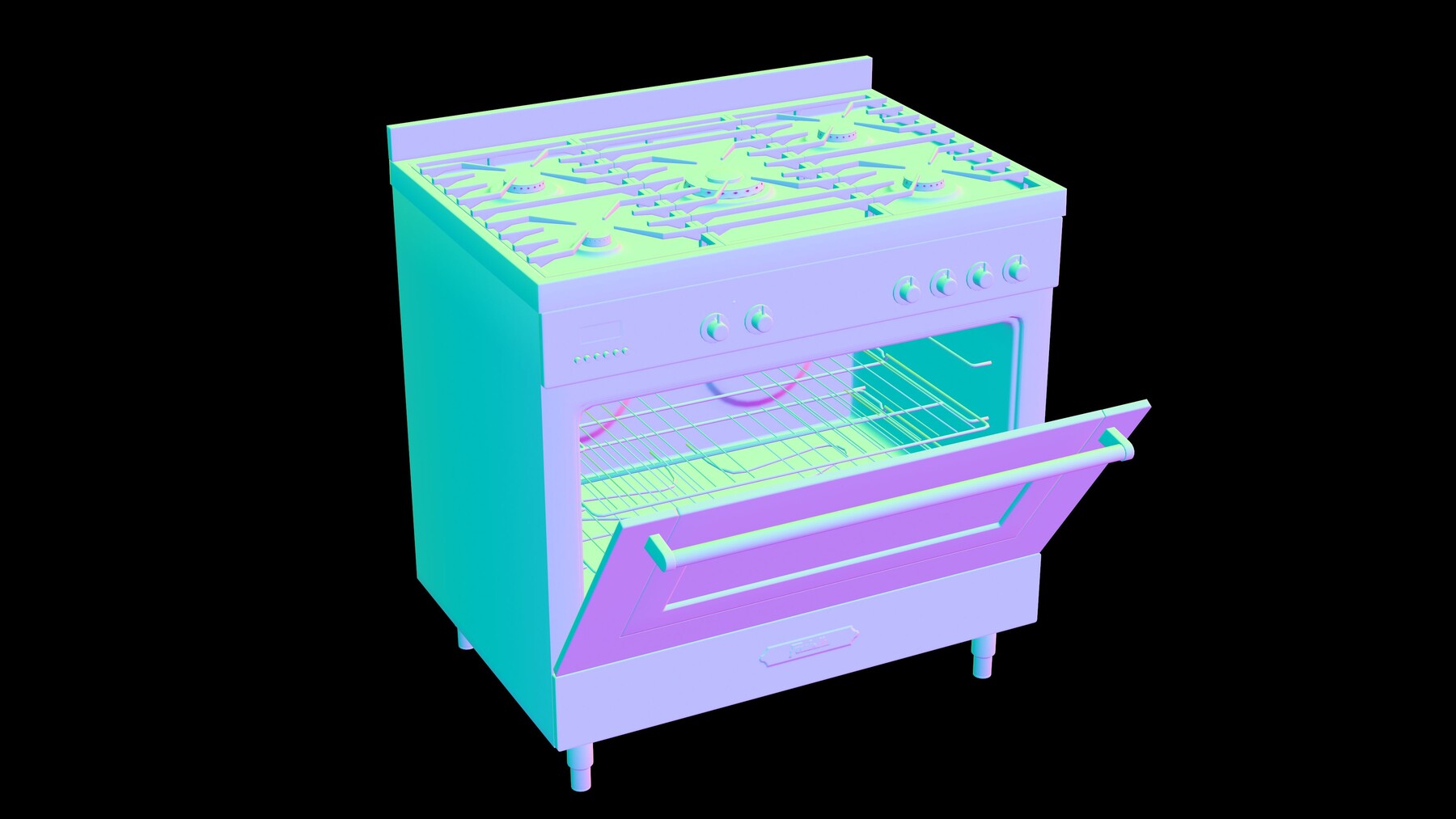 ArtStation Gas Stove Game ready props Game Assets