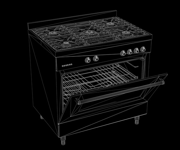 ArtStation Gas Stove Game ready props Game Assets