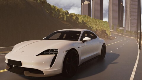 Porsche Taycan Turbo S Game Ready High Quality Model Unity + Engine SOUNDS