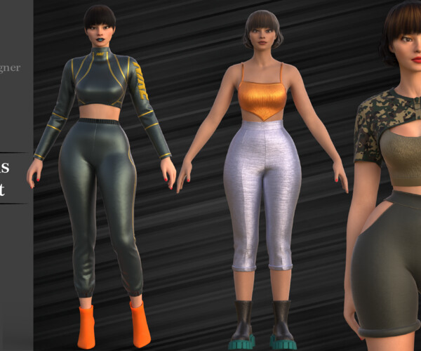 ArtStation - The Girl's Outfit Collection/ Marvelous Designer/ CLO3D ...