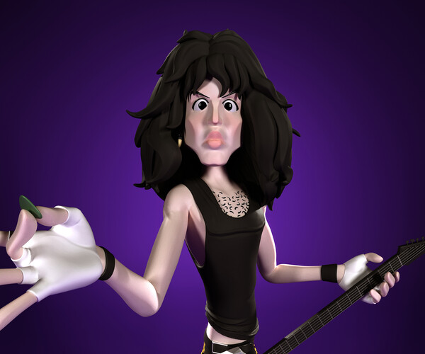 ArtStation Paul Stanley KISS 3D print model Resources