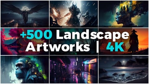 +500 Landscape Artworks (4K)