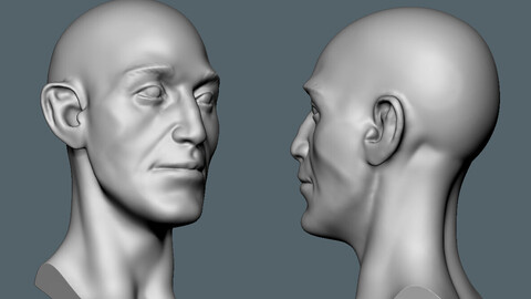 1 — basemesh male head