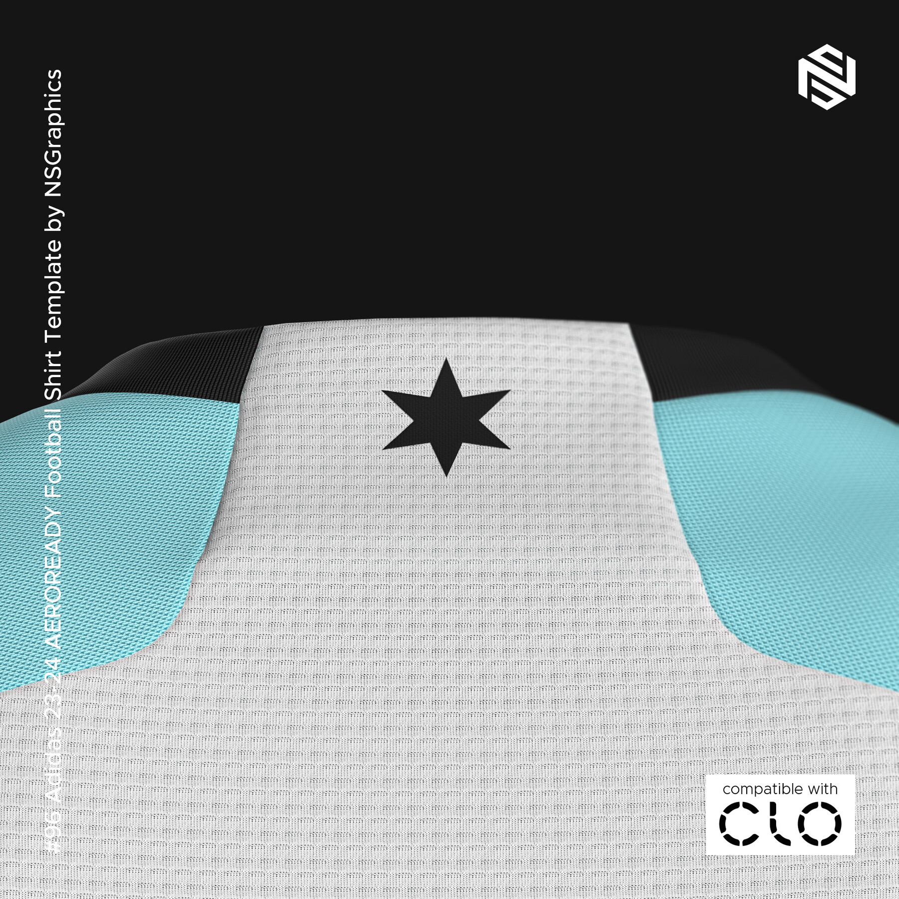 adidas Regista Football Shirt for CLO3D-Marvelous Designer 3D