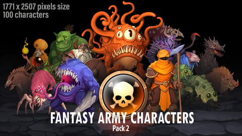 Fantasy Army Characters pack2