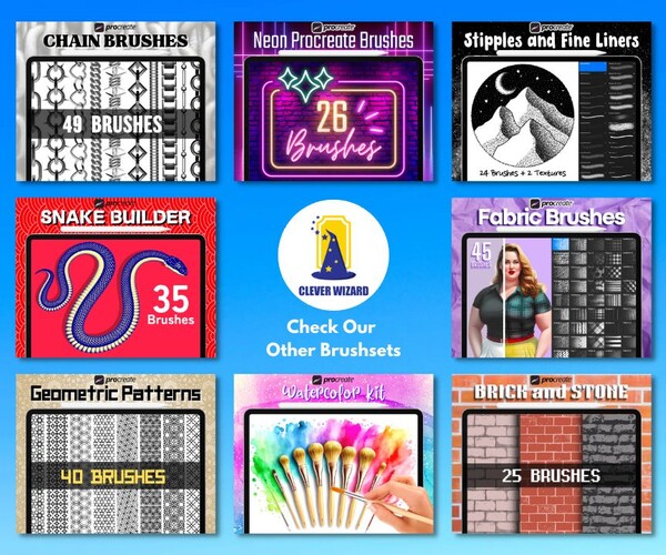 ArtStation Fences & Barbed Wire procreate brush set , Procreate Chain