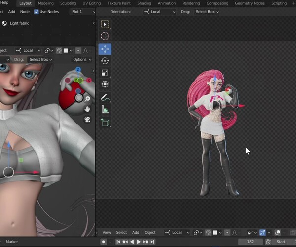 Artstation Making Pokémon 3d Characters In Blender Jessie Processsculpting And Retopology 1490