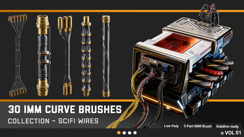 30 SciFi Wires IMM Curve brushes + Video tutorial