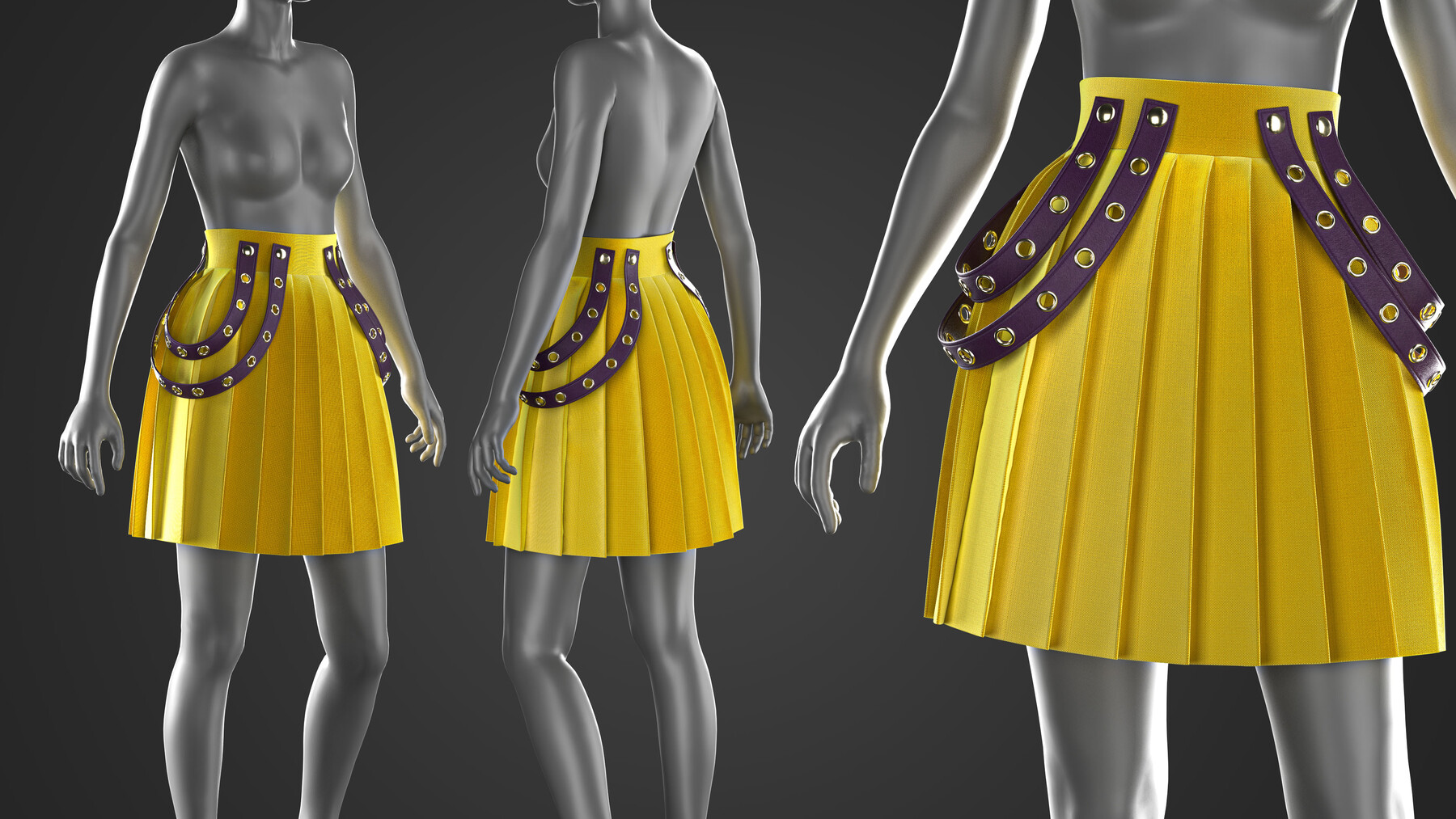 5 Short Skirt + Clo3D/Marvelous + Video Tutorial + ZPRJ + OBJ Vol.02