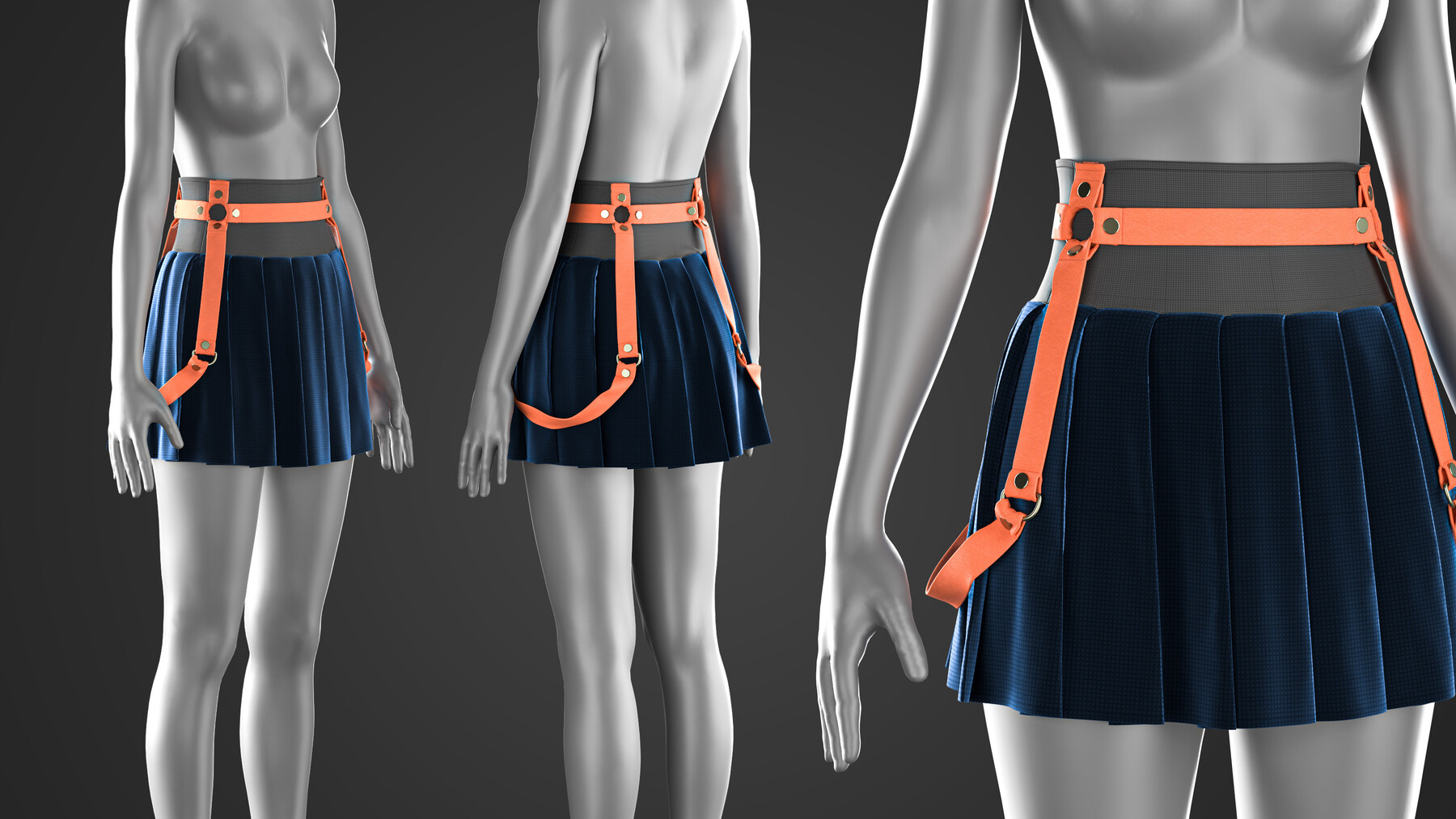 5 Short Skirt + Clo3D/Marvelous + Video Tutorial + ZPRJ + OBJ Vol.02