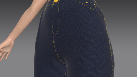 Female jeans (fbx, obj, MD)