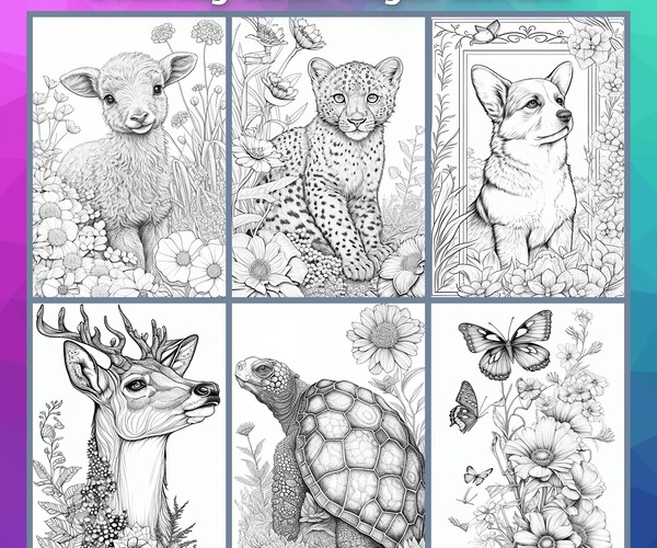 Forest Animals Coloring Book for Kids Adults Coloring Book Gift Colori –  Mode Art Design