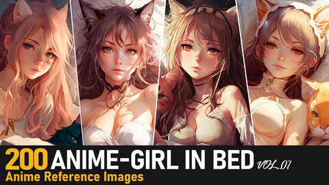 Anime-Girl In Bed VOL.27|Reference Images