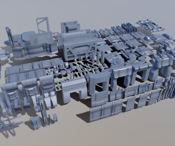 Artstation Kitbash Elements Set 02 Resources