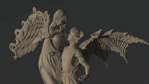 3D Game Assets 3D Printed Models Angel Figures