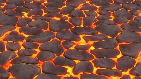 Rock With Lava Tileable Texture