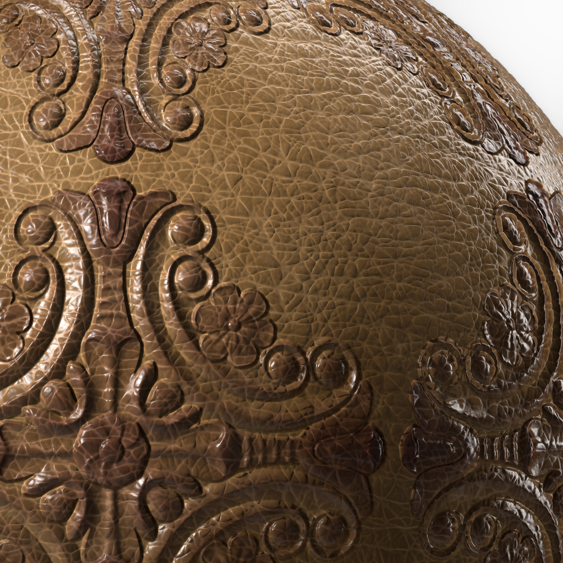 Leather Materials 20- Leather Ornament Pattern By Sbsar-Pbr 4k Seamless 3d  model Buy Download 3dbrute