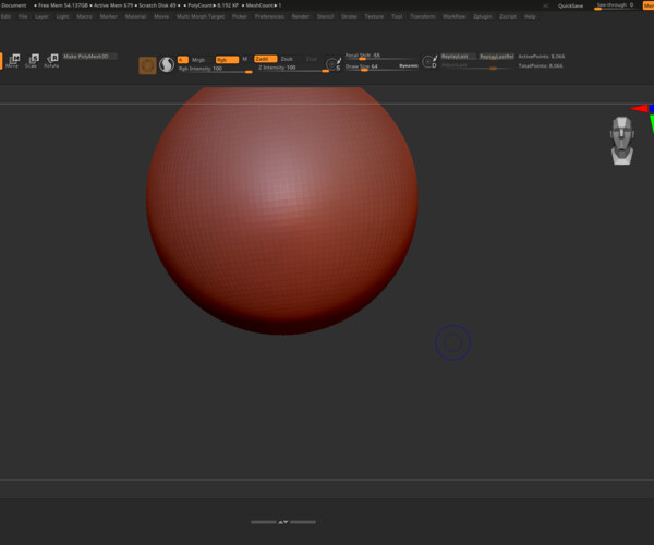 how to full screen zbrush