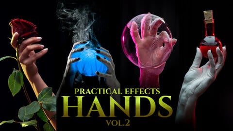 Hands-Practical Effects Vol.2- Photo Reference Pack For Artists- 494 JPEGs