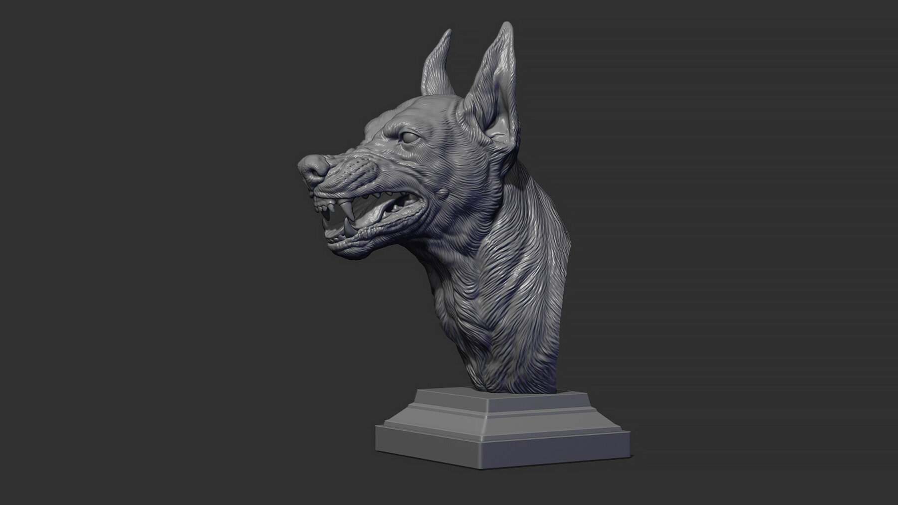 ArtStation - Doberman head grin | Resources