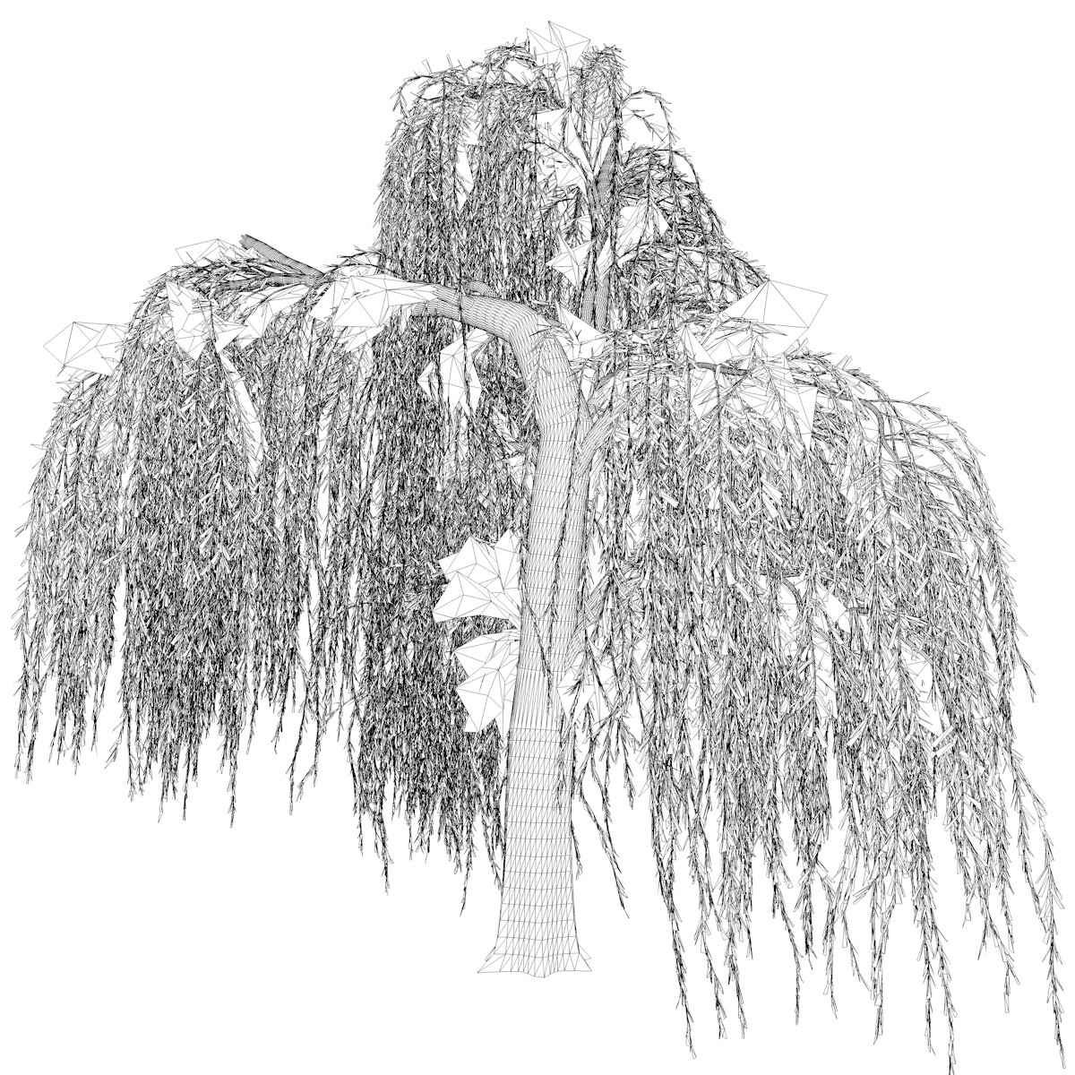 ArtStation Weeping Willow Tree 02 High Poly Tree (3D Model) Game