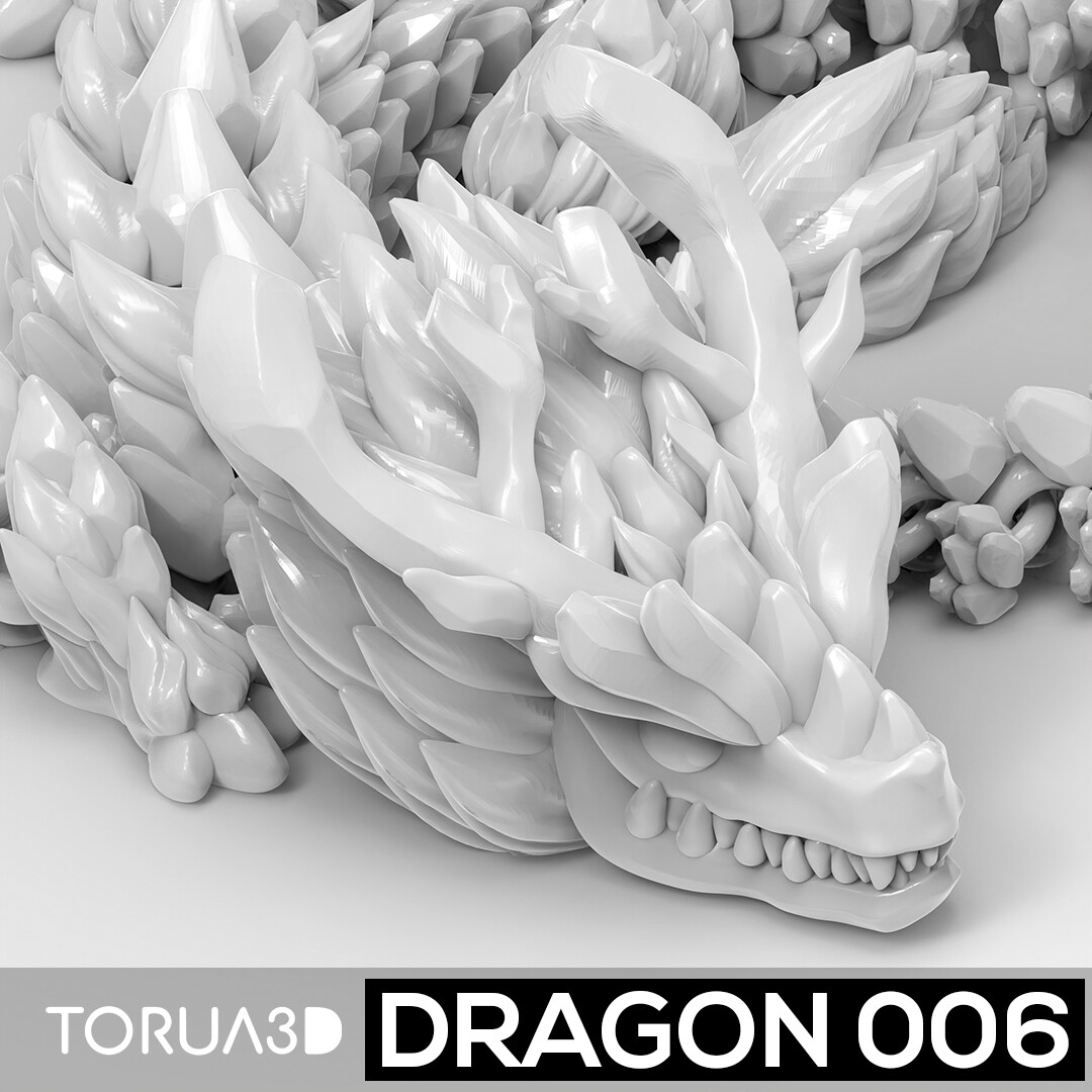 Artstation Articulated Dragon 006 Stl File For 3d Printing In Pla Or Resin Resources 6934