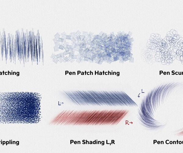 ArtStation Procreate Brush Pens 9 Ballpoint Pen Brushes for Drawing Brushes
