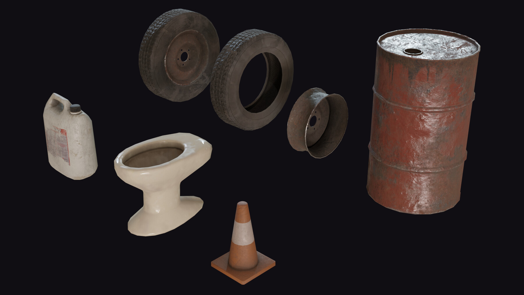 ArtStation - Street garbage bags set for