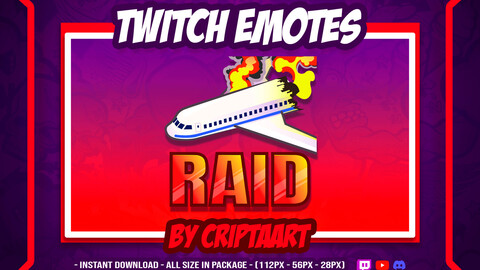 Twitch Emote / Plane Emote / Raid Emote / Graphics  Twitch / Discord / Helicopter Emote / Rocket Emote