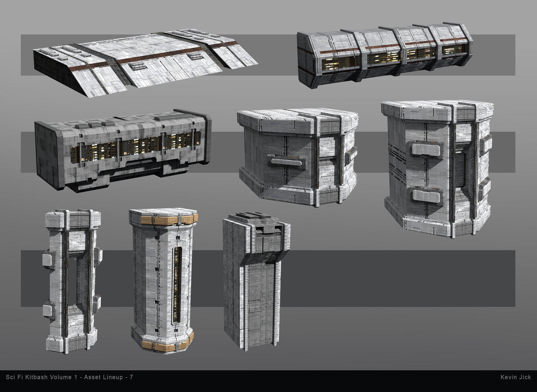 ArtStation - Sci Fi Kitbash - Volume 1 | Resources