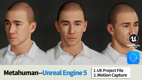 LAOTOU-  Asian male face--Metahuman/Unreal engine 5