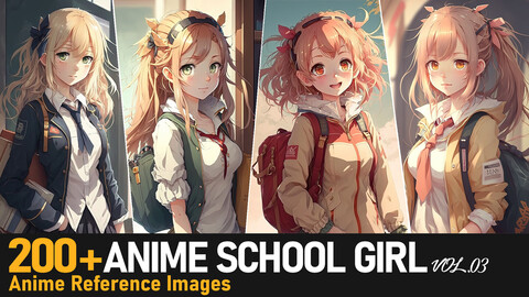 Anime School Girl VOL.33|Reference Images
