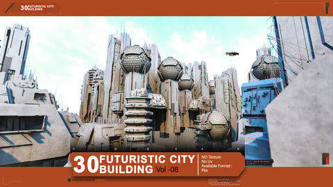 futuristic Sci-fi City Building pack vol 08