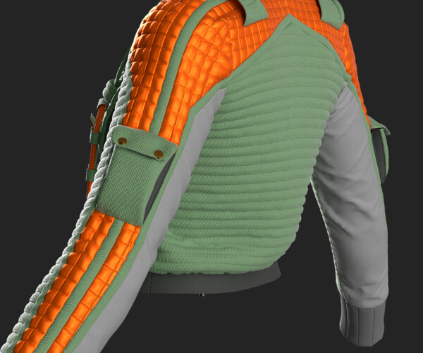 ArtStation - Female jacket #1. Marvelous Designer / Clo 3D project +obj ...