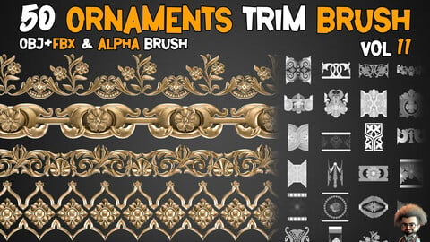 50 Ornaments Trim Brush – Vol 11