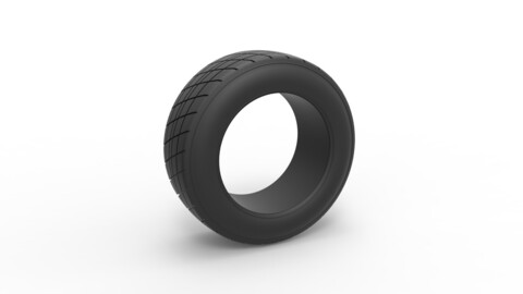 3D printable Diecast Dirt Sprint racing front tire 2 Scale 1:25