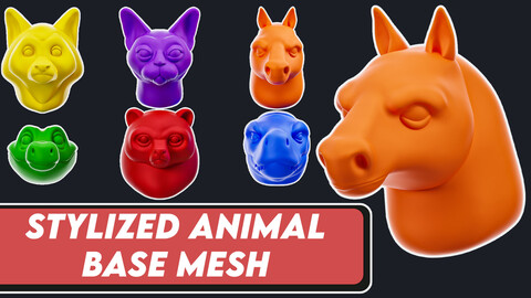 Stylized Animals Base Mesh