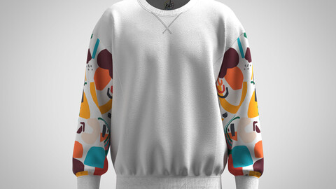 Printed Sleeve Sweatshirt