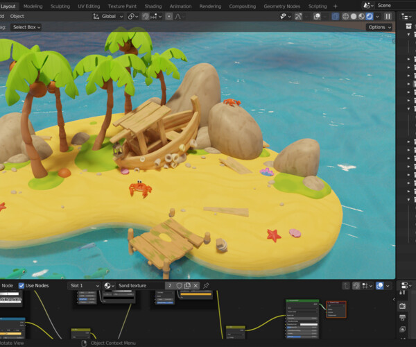 ArtStation - Procedural materials for Blender + Scene with objects and ...