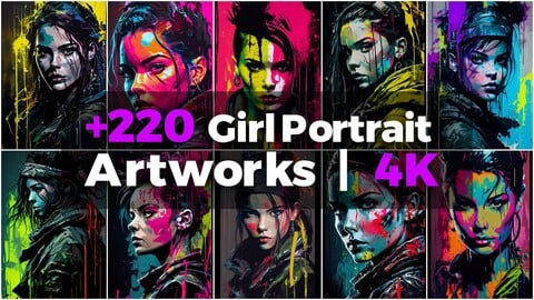 +220 Girl Portrait Artworks (4k)